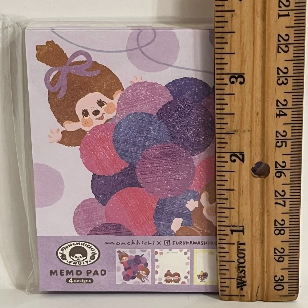 Monchhichi Fruit Series-Grape Small Square Memo Pad